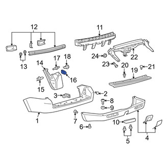 Mazda OE - Rear Bumper Splash Shield Nut