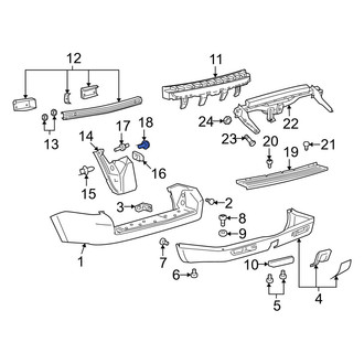 Mazda OE - Rear Bumper Splash Shield Clip