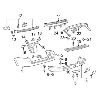 Mazda OE - Bumper Impact Bar Nut