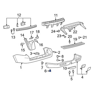Mazda OE - Rear Lower Bumper Cover Bolt
