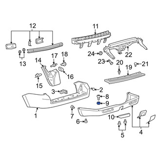 Mazda OE - Rear Lower Bumper Cover Washer