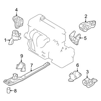 Mazda OE - Engine / Transaxle - Engine & Transmission Mounting (Standard Tr)