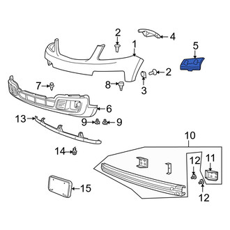 Mazda OE - Front Right Inner Bumper Cover Bracket