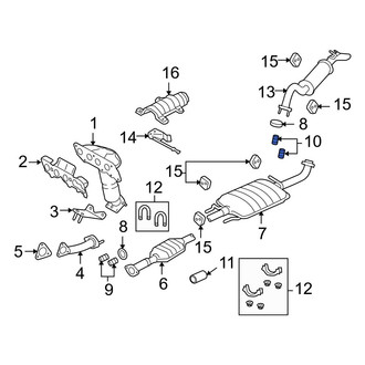 Mazda OE - Rear Exhaust Bolt Spring
