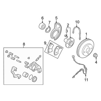 Mazda OE - Front Suspension - Brake Components (Hybrid)