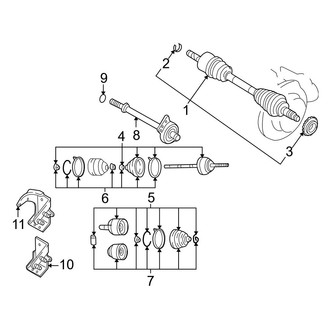 Mazda OE - Front Suspension - Drive Axles