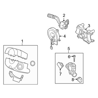 Mazda OE - Steering Column - Shroud, Switches & Levers (FULL HYBRID EV-GAS (FHEV))