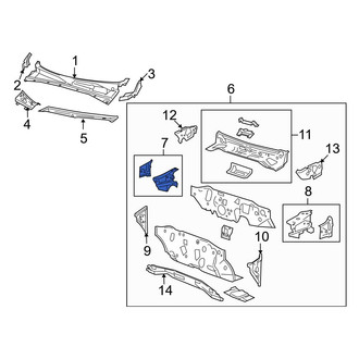 Mazda OE - Right Lower Cowl Side Panel