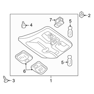 Mazda OE - Overhead Console (With Sunroof), (FULL HYBRID EV-GAS (FHEV))