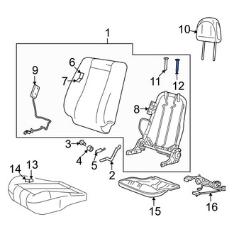 Mazda OE - Rear Right Headrest Guide