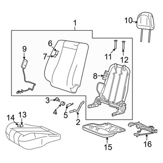 Mazda OE - Seats & Tracks - Front Seat Components (W/O Leather), (FULL HYBRID EV-GAS (FHEV))
