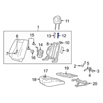 Mazda OE - Front Headrest Guide
