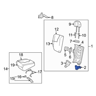 Mazda OE - Rear Right Outer Seat Hinge