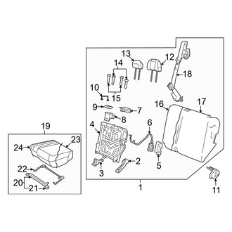 Mazda OE - Rear Left Seat Belt Retractor Cover Nut