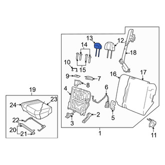 Mazda OE - Rear Left Inner Headrest