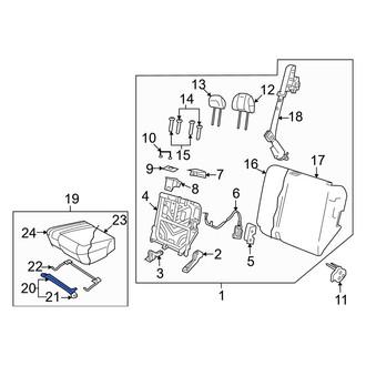 Mazda OE - Rear Left Seat Hinge
