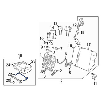 Mazda OE - Rear Left Seat Frame
