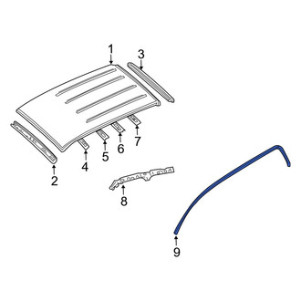 Mazda OE - Right Roof Panel Weatherstrip
