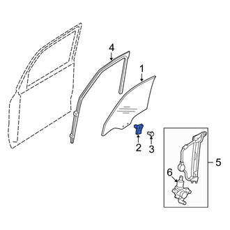 Mazda OE - Front Door Glass Attaching Clips