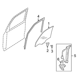 Mazda OE - Front Door - Glass & Hardware (FULL HYBRID EV-GAS (FHEV))