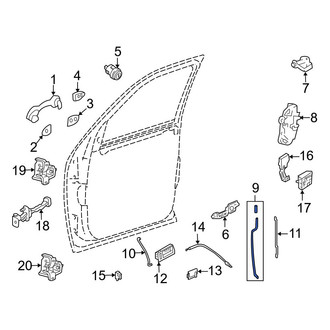 Mazda OE - Front Left Door Lock Knob