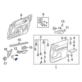 Mazda OE - Front Right Door Interior Trim Panel Bracket