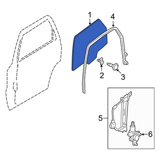 Mazda OE - Rear Left Door Glass