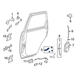 Mazda OE - Rear Left Exterior Door Handle Base