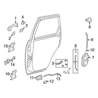 Mazda OE - Rear Door - Lock & Hardware (FULL HYBRID EV-GAS (FHEV))