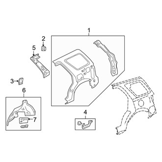 Mazda OE - Quarter Panel - Inner Structure (FULL HYBRID EV-GAS (FHEV))