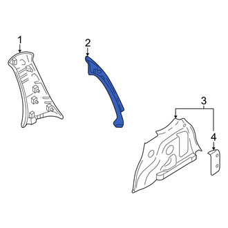 Mazda OE - Left Body D-Pillar Trim Panel