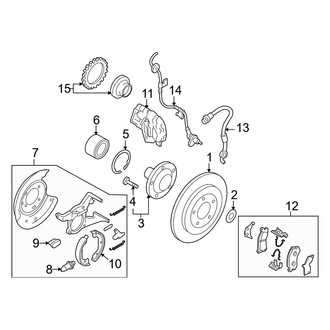 Mazda OE - Rear Suspension - Brake Components (Hybrid 4WD)