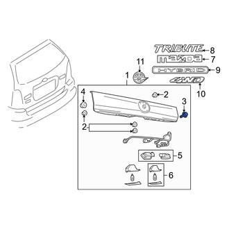 Mazda OE - Liftgate Finish Panel Bolt