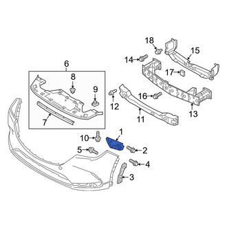 Mazda OE - Front Right Upper Bumper Cover Bracket