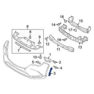 Mazda OE - Front Right Lower Bumper Cover Bracket