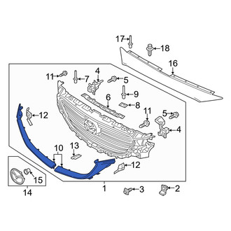 Mazda OE - Front Left Lower Grille Molding