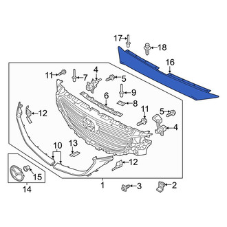 Mazda OE - Front Upper Grille Molding