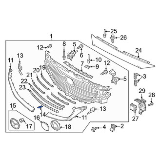 Mazda OE - Lower Grille Molding Clip