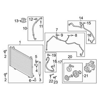 Mazda OE - Air Conditioner & Heater - Condenser, Compressor & Lines