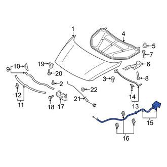 Mazda OE - Front Hood Release Cable