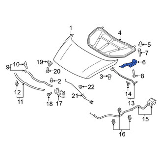Mazda OE - Front Right Hood Hinge