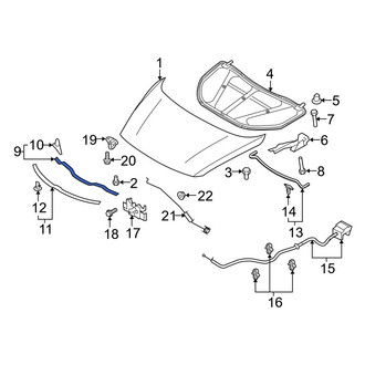 Mazda OE - Front Center Hood Seal