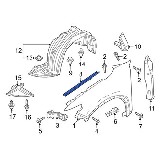 Mazda OE - Front Left Fender Filler Panel