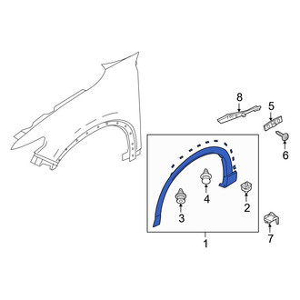 Mazda OE - Front Left Wheel Arch Molding