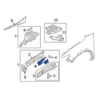 Mazda OE - Front Left Frame Side Member Assembly