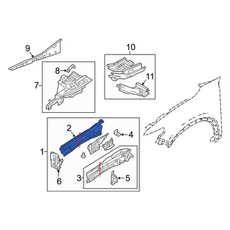 Mazda OE - Front Right Inner Frame Side Member