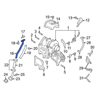 Mazda OE - Upper Turbocharger Oil Line