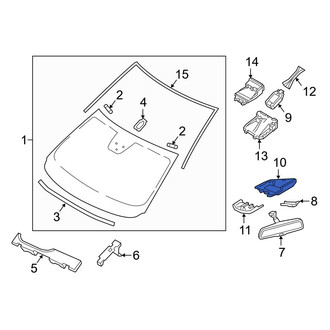 Mazda OE - Front Right Interior Rear View Mirror Cover