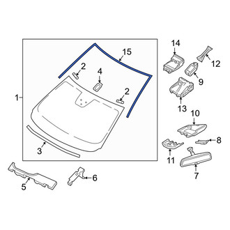 Mazda OE - Front Windshield Molding