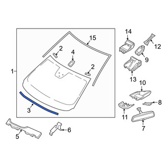 Mazda OE - Lower Windshield Seal